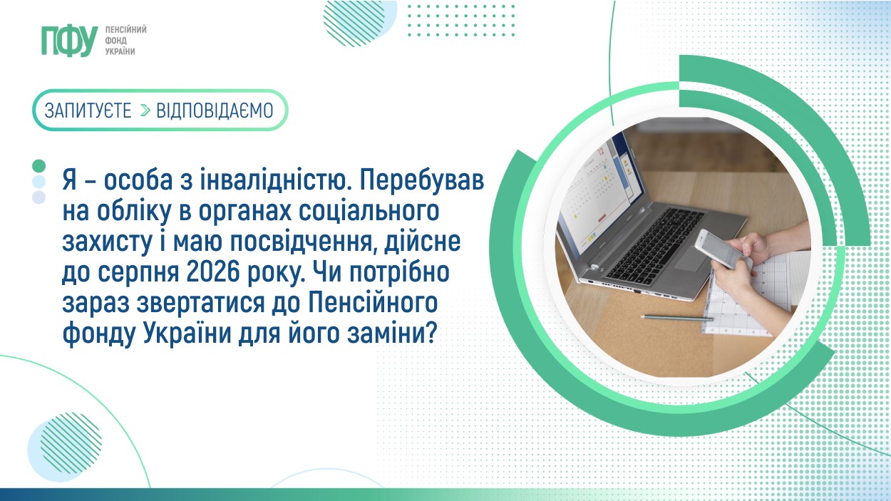 Фотографія справа ноутбук та мобільний телефон у руках, зліва - текст запитання
