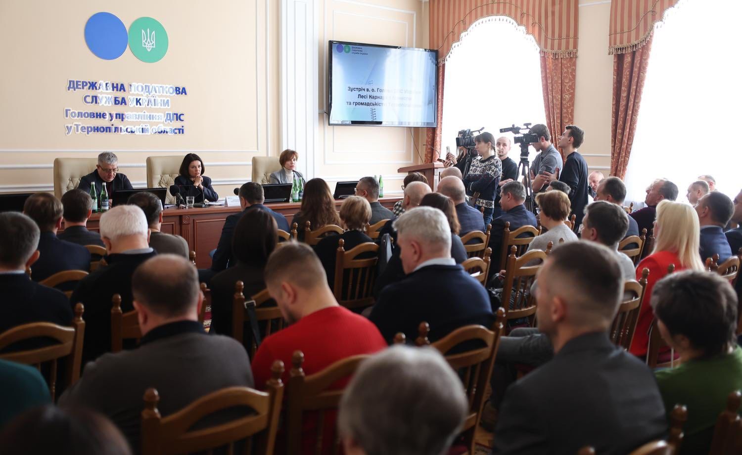 Фотографія під час зустрічі команди ДПС з бізнесом Тернопільщини