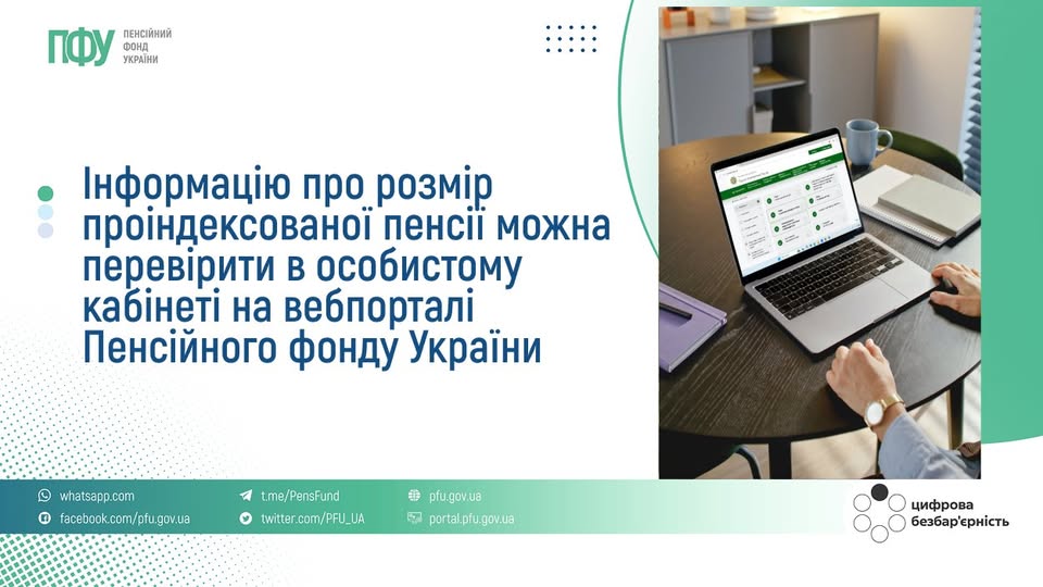Фотографія зліва текст, справа ноутбук та руки на столі
