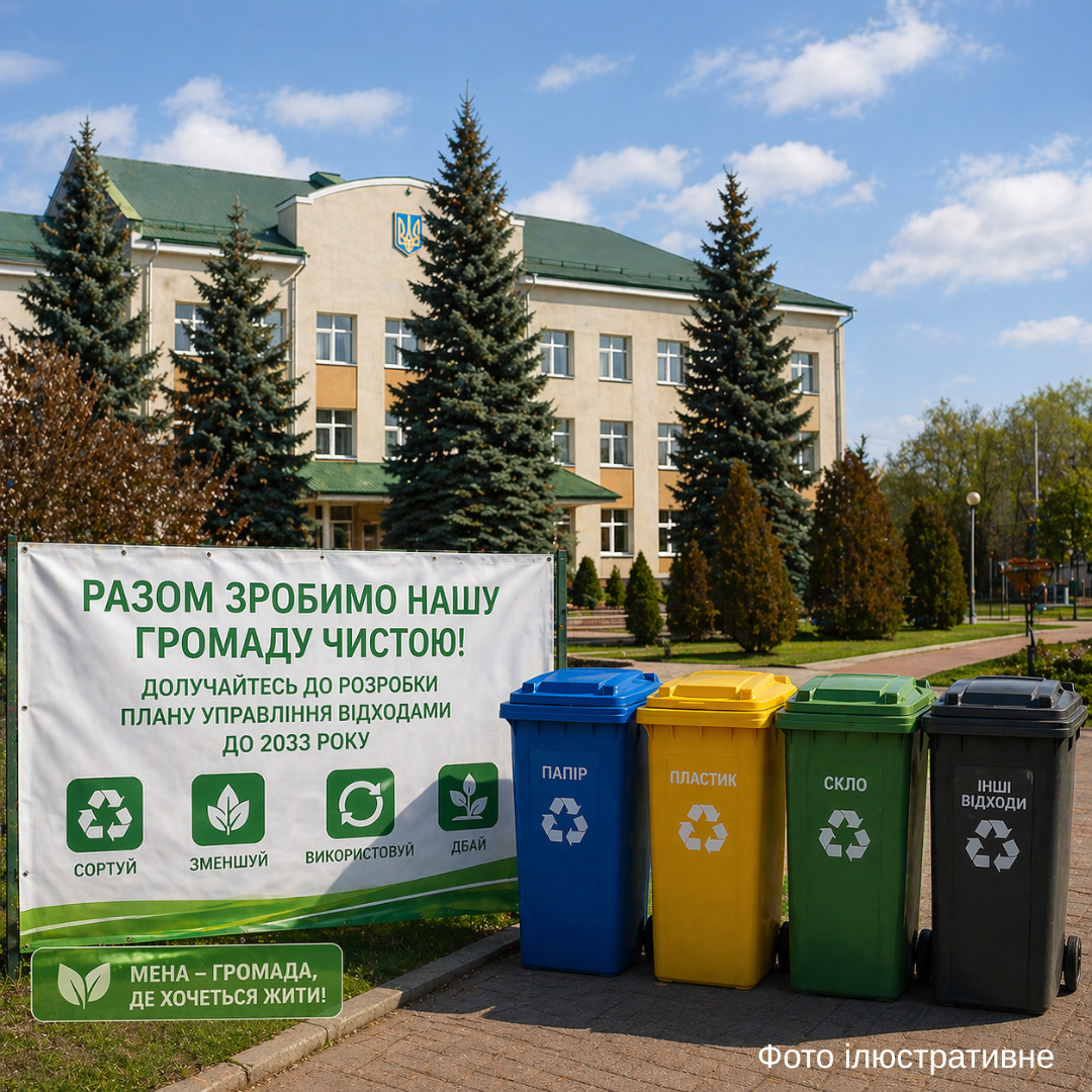 Фотографія баки для сміття, будівля, ялинки