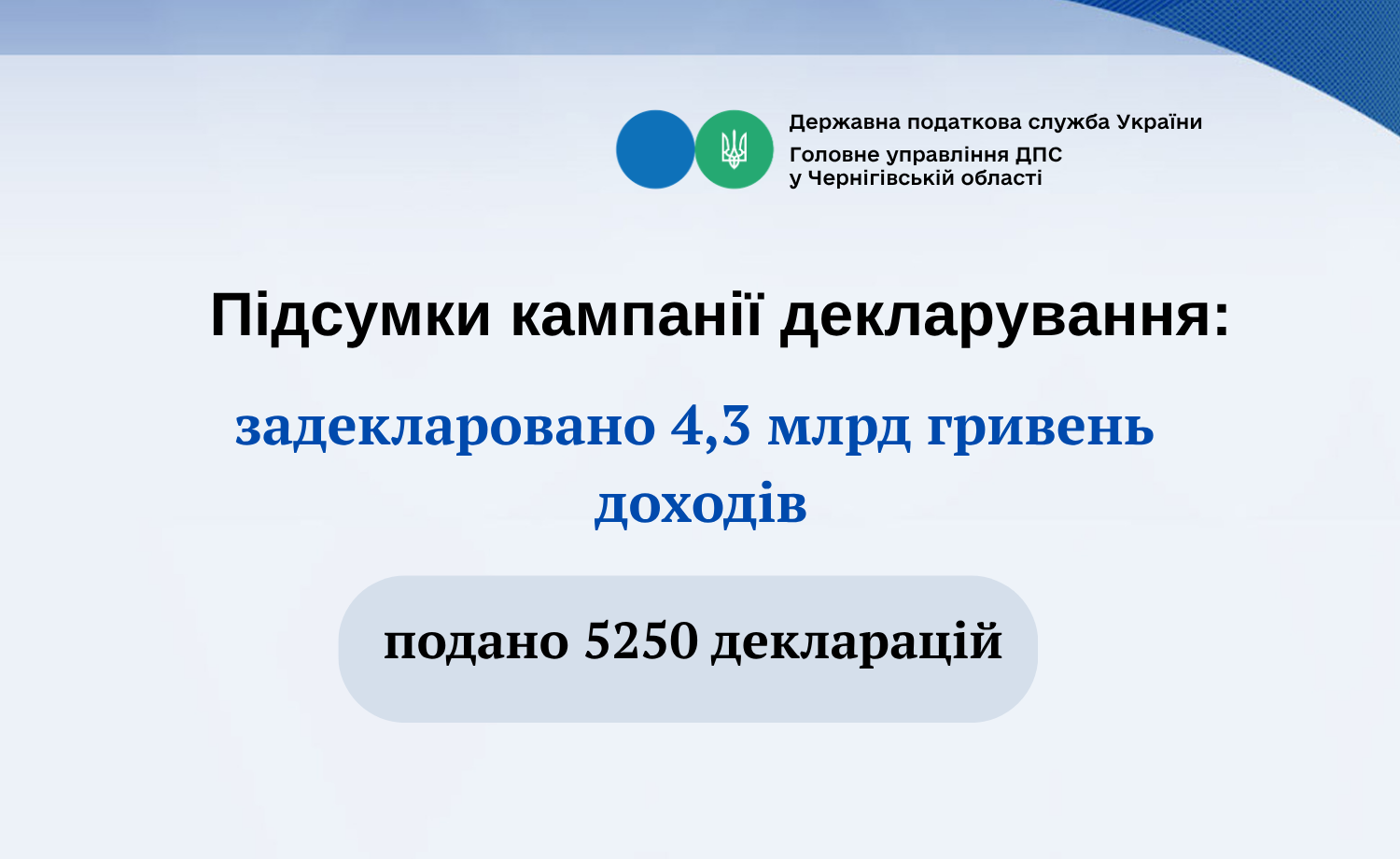 Фотографія інфографіка про підсумки декларування